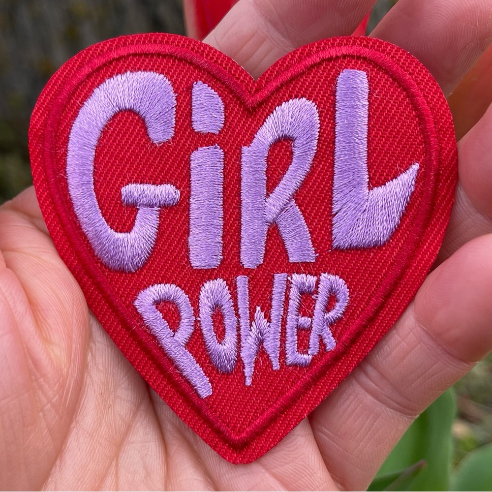 2 x Girl Power Iron On Patches Girl Power Patches